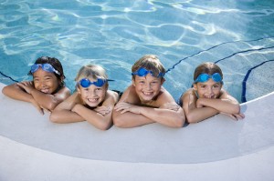 kids at pool