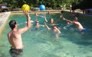 pool volleyball